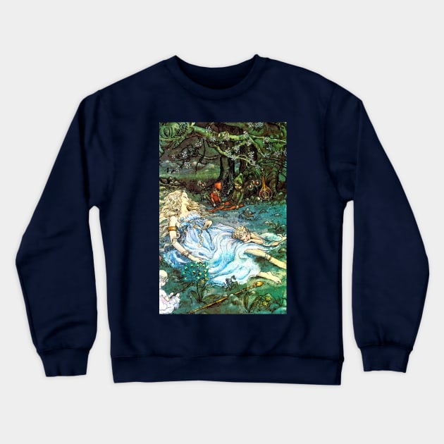 Sleeping Fairy Queen - Harold Gaze Crewneck Sweatshirt by forgottenbeauty